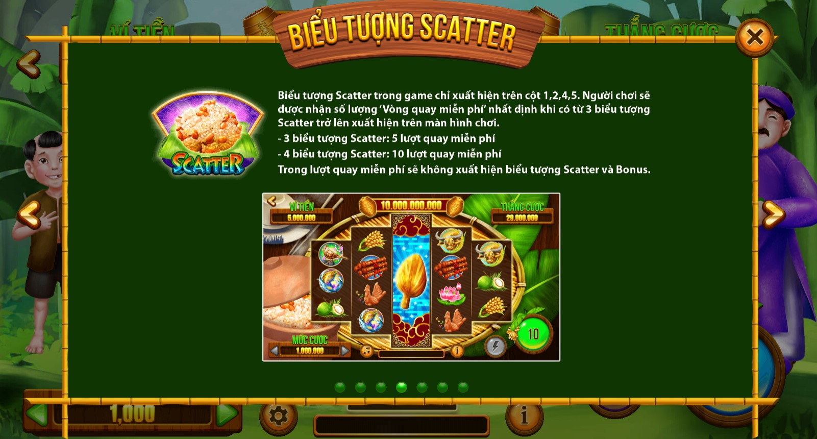 Biểu tượng Scatter mang hình ảnh một nắm xôi